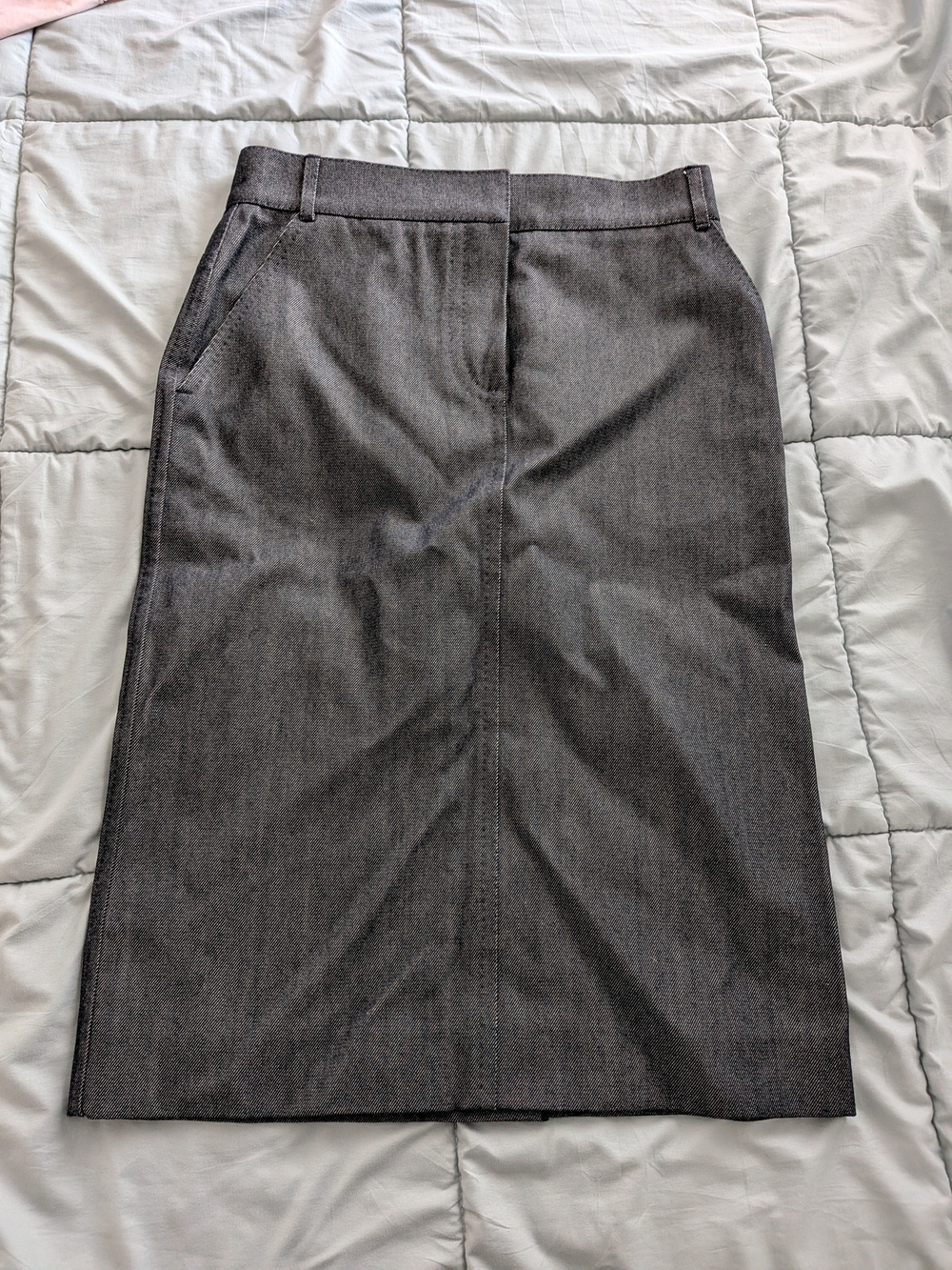 Louis Vuitton Charcoal Gray Pencil Skirt